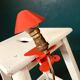 Small portable wall lamp red mushroom lamp spot clamp night light library extra light fixture