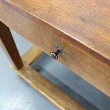 1930s Restored Antique Oak Table, Czechoslovakia