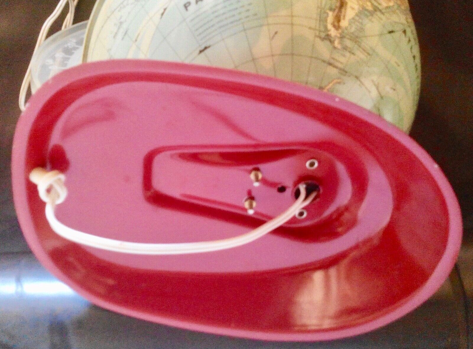 Luminous globe, world map old glass light design tTride vintage 1950
