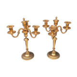 Pair of 3-branch candlesticks