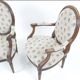 Pair of Louis XVI style armchairs