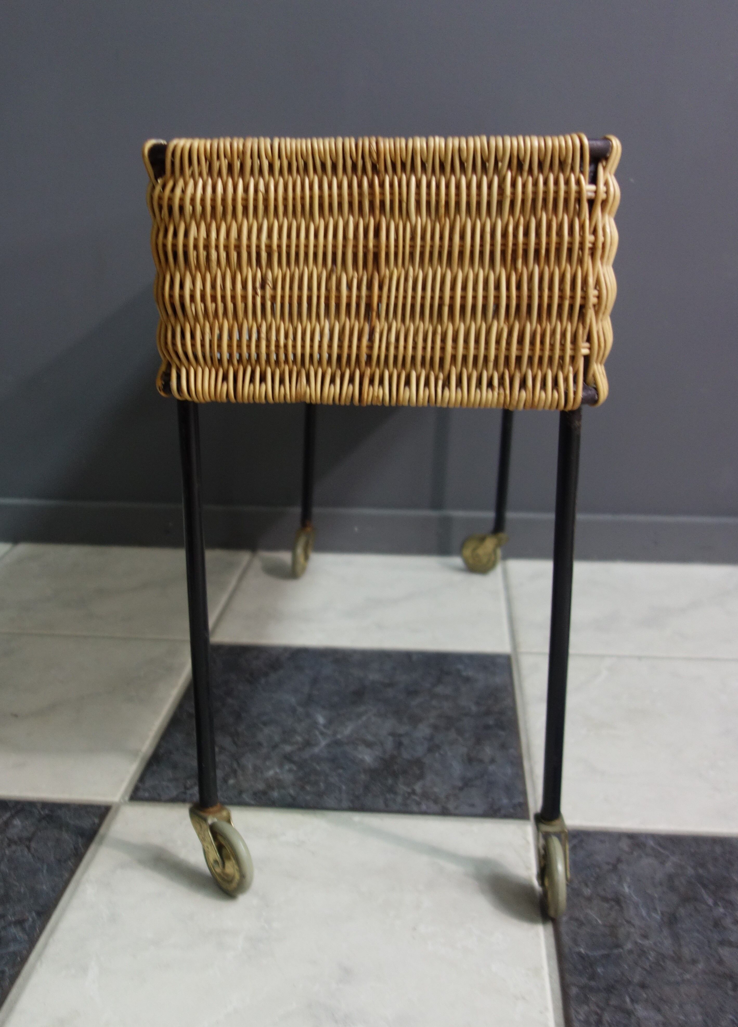 Wicker plant / flower stand 1960s