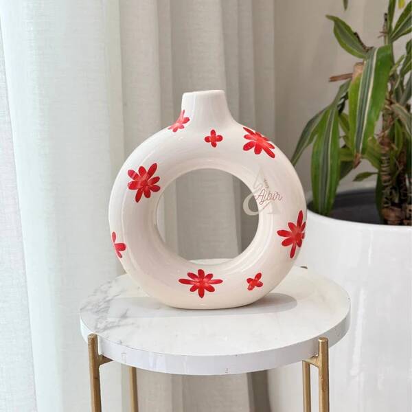 Artisanal vase Tafoukt floral