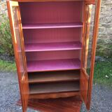 Louis XV marquetry library display case with 2 doors stamped Maurice Rinck