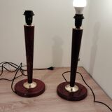 Pied de lampe Bois- Paire pied de lampe Bois