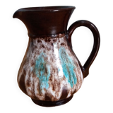 Flamed ceramic pitcher