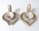 pair of vintage stoneware candlesticks