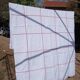 Vintage white linen tablecloth
