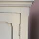 Antique Parisian wardrobe in sage green patina