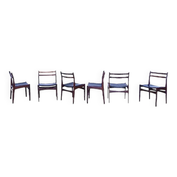 Danish modern model Eva  dining chairs in teak from Frem Røjle, Set of 6
