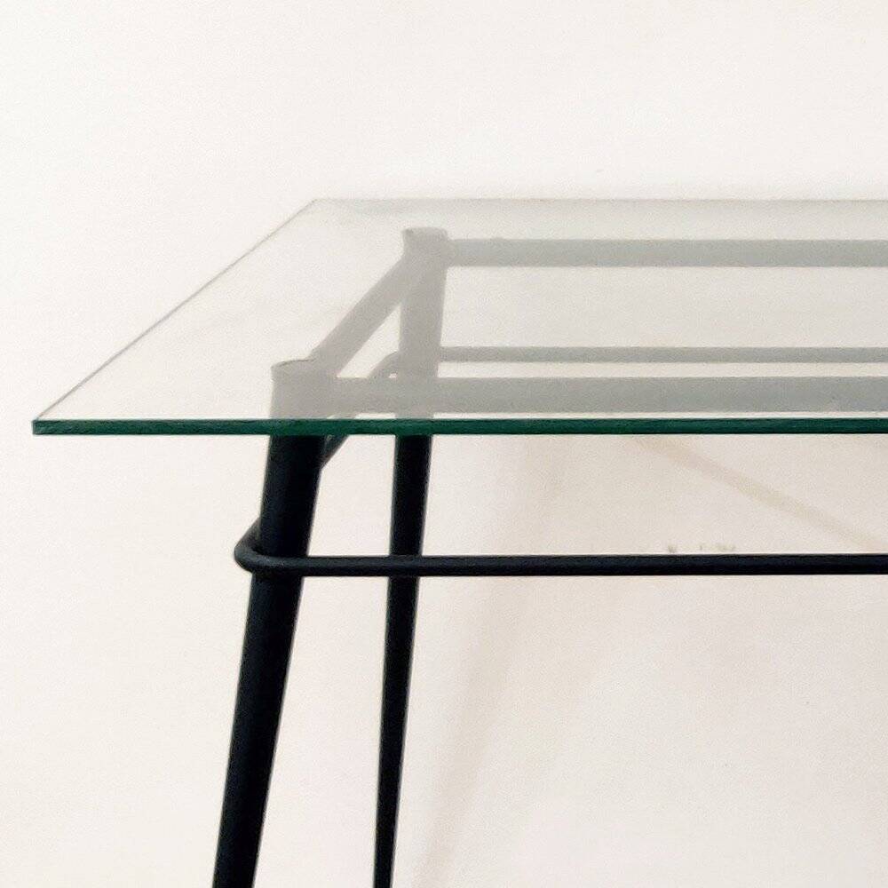 Metal and Glass Dining Table, 1970s