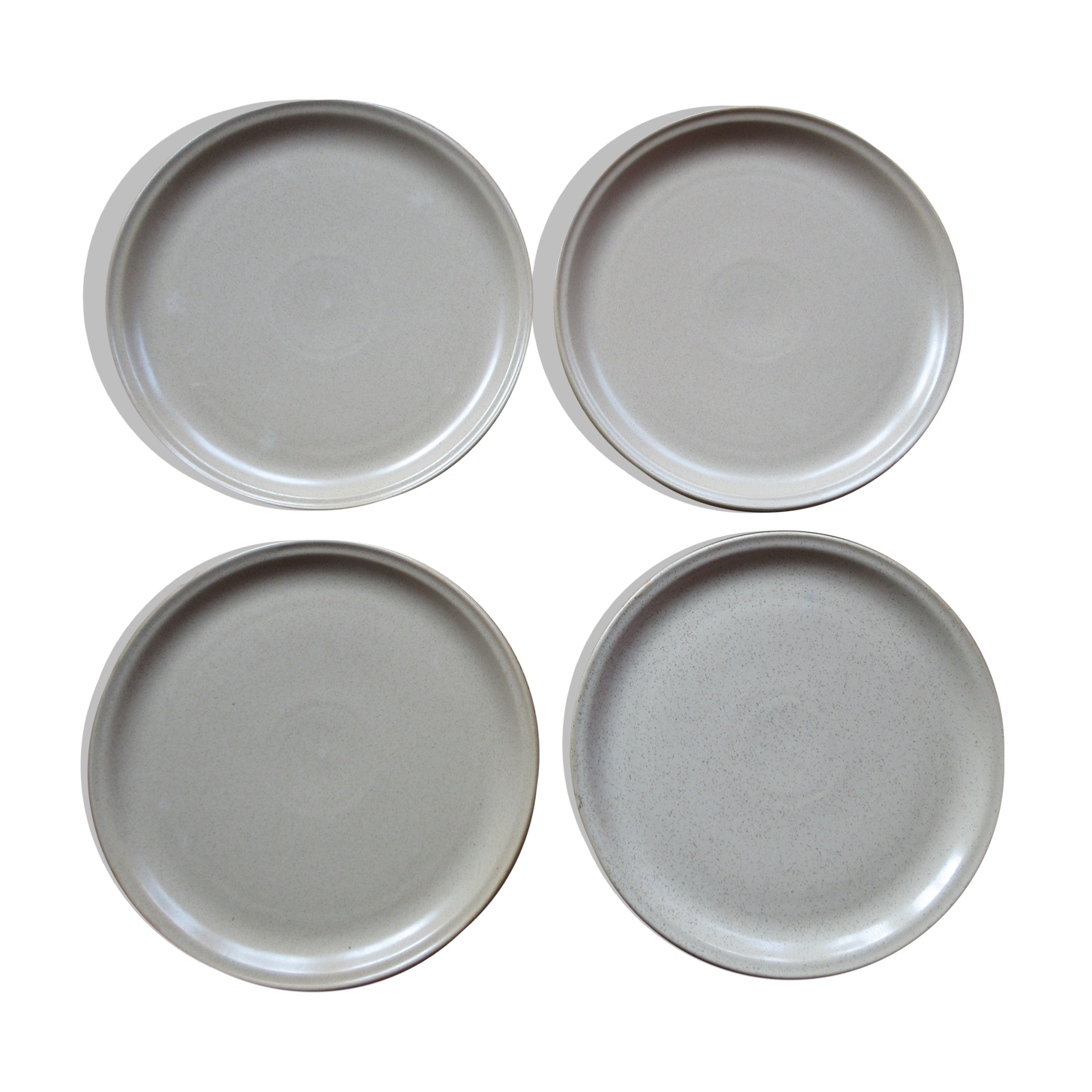 4 flat plates beige Jars France