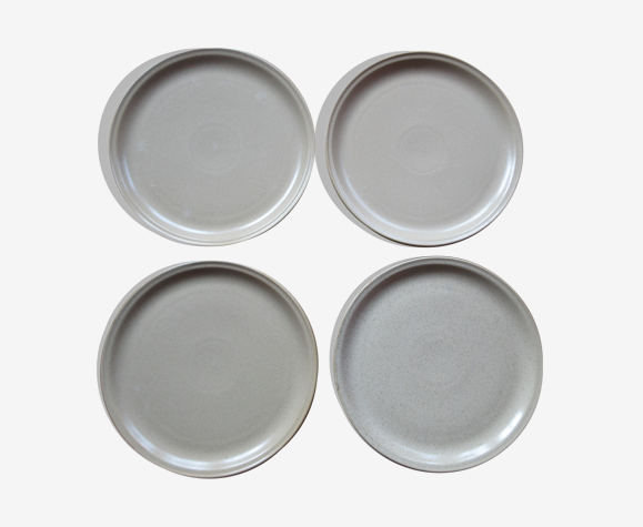 4 assiettes plates beiges Jars France