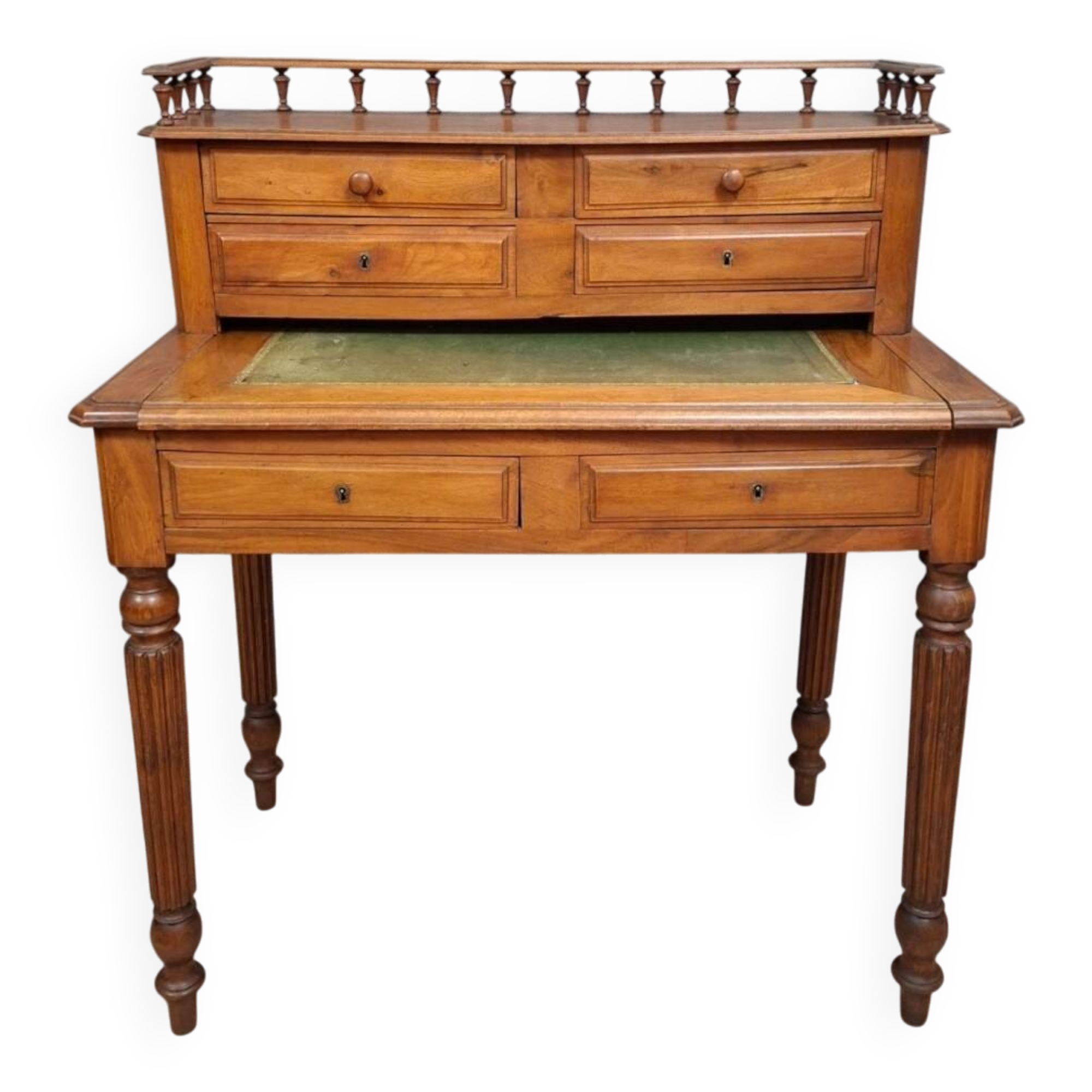 Antique Louis Philippe style desk with a tiered design - walnut - 19th century