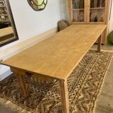 Large renovated solid oak farmhouse table