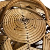 Large vintage woven rattan basket