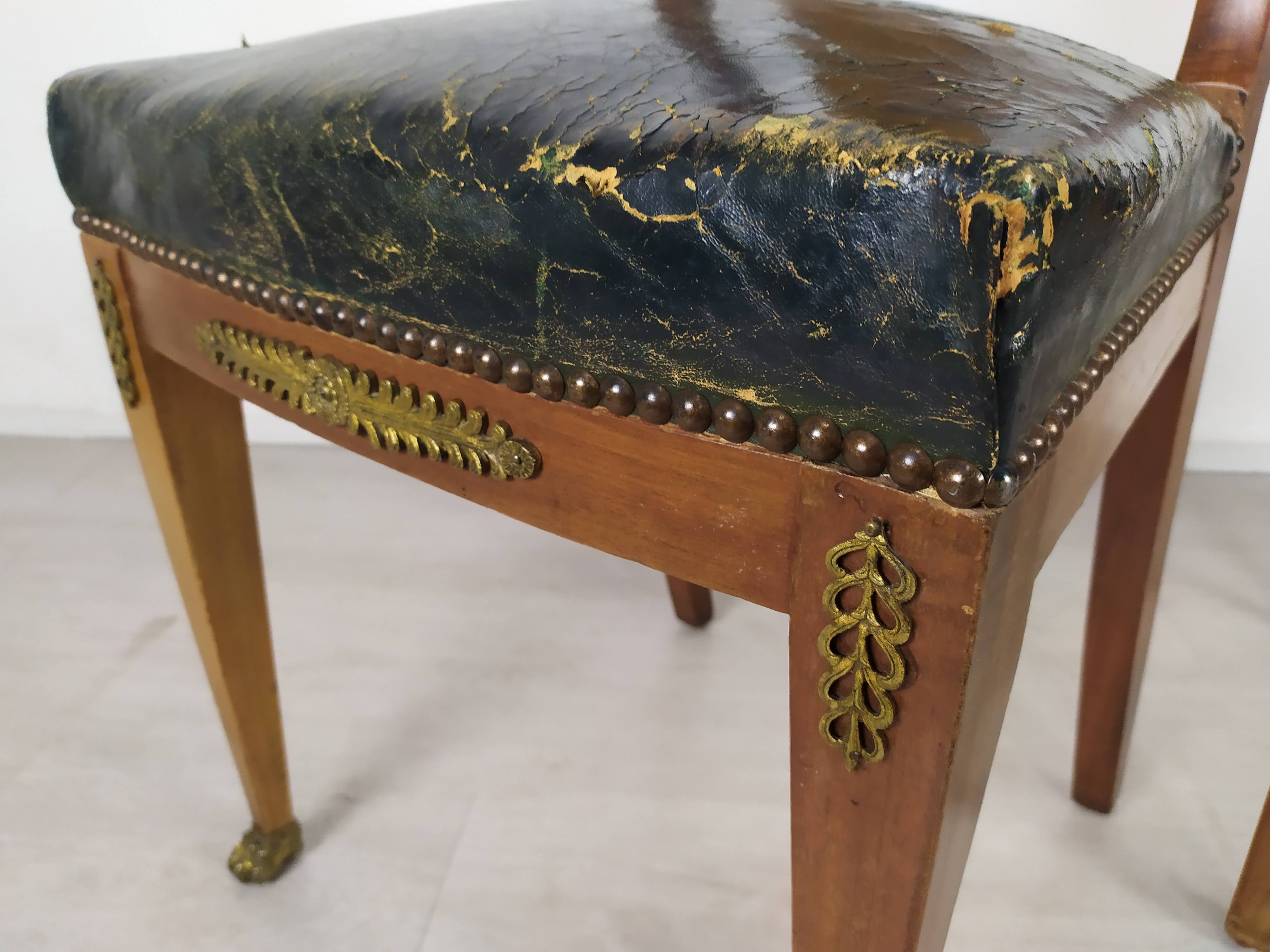 Empire-style desk and chairs