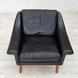 1960s, Danish armchair by Aage Christensen, furniture leather.