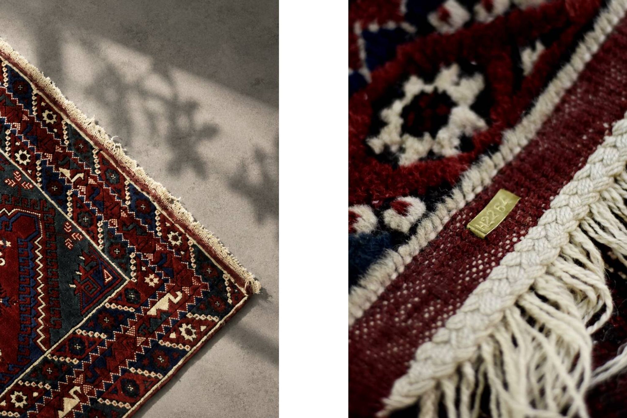 Vintage Red Hand-Woven Oriental Afghan Rug, 1970s