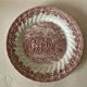 Royal Wessex red English dinner plate