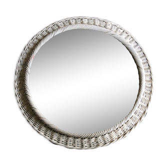 Rattan mirror