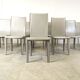 Set of 10 vintage leather dining chairs, 1980s