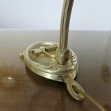 Lampe Art Nouveau en bronze et verre marmoréen, lampe à la libellule