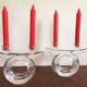 Pair of crystal candle holders of Vannes