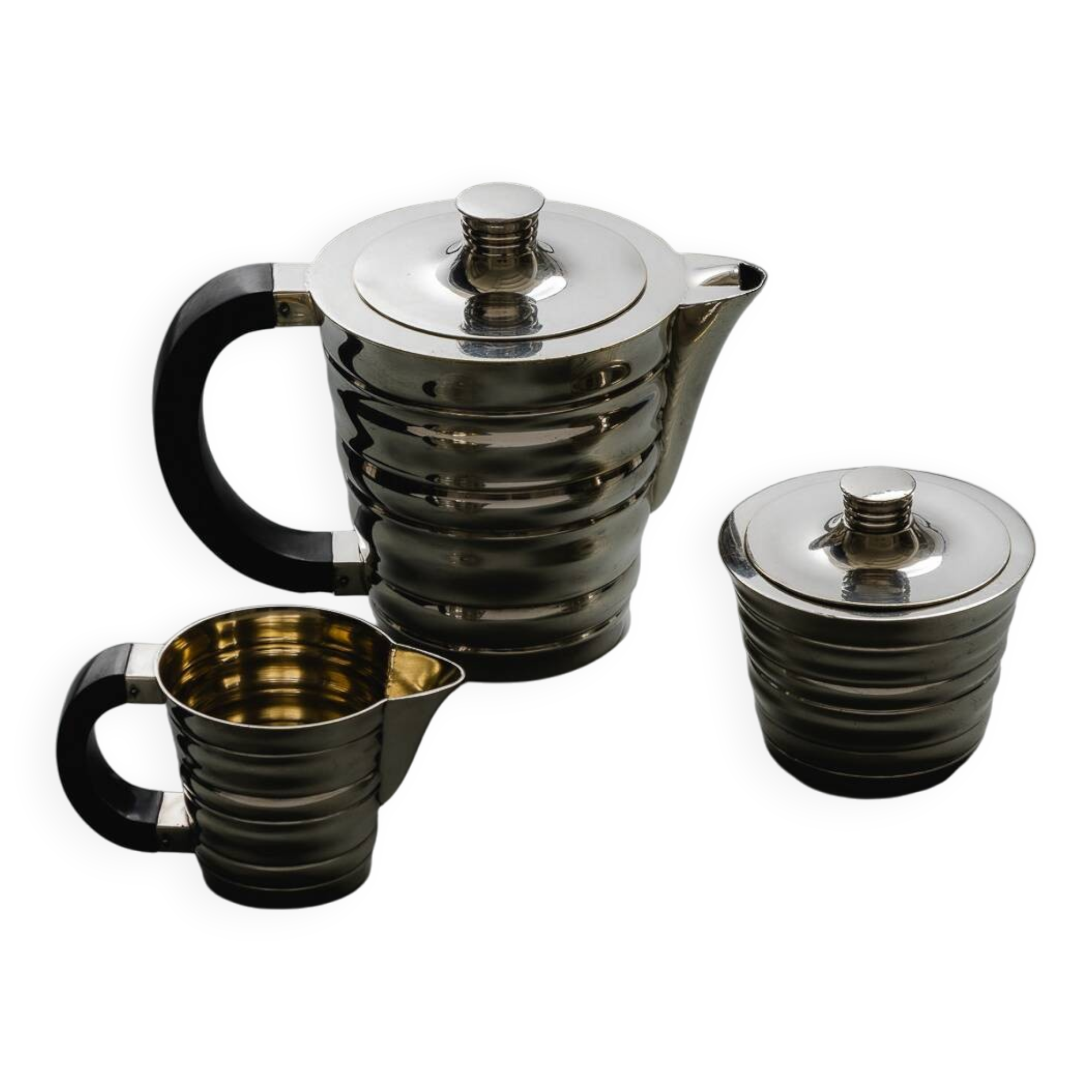 Accolade tea and coffee set, gio ponti for christofle, 1930s