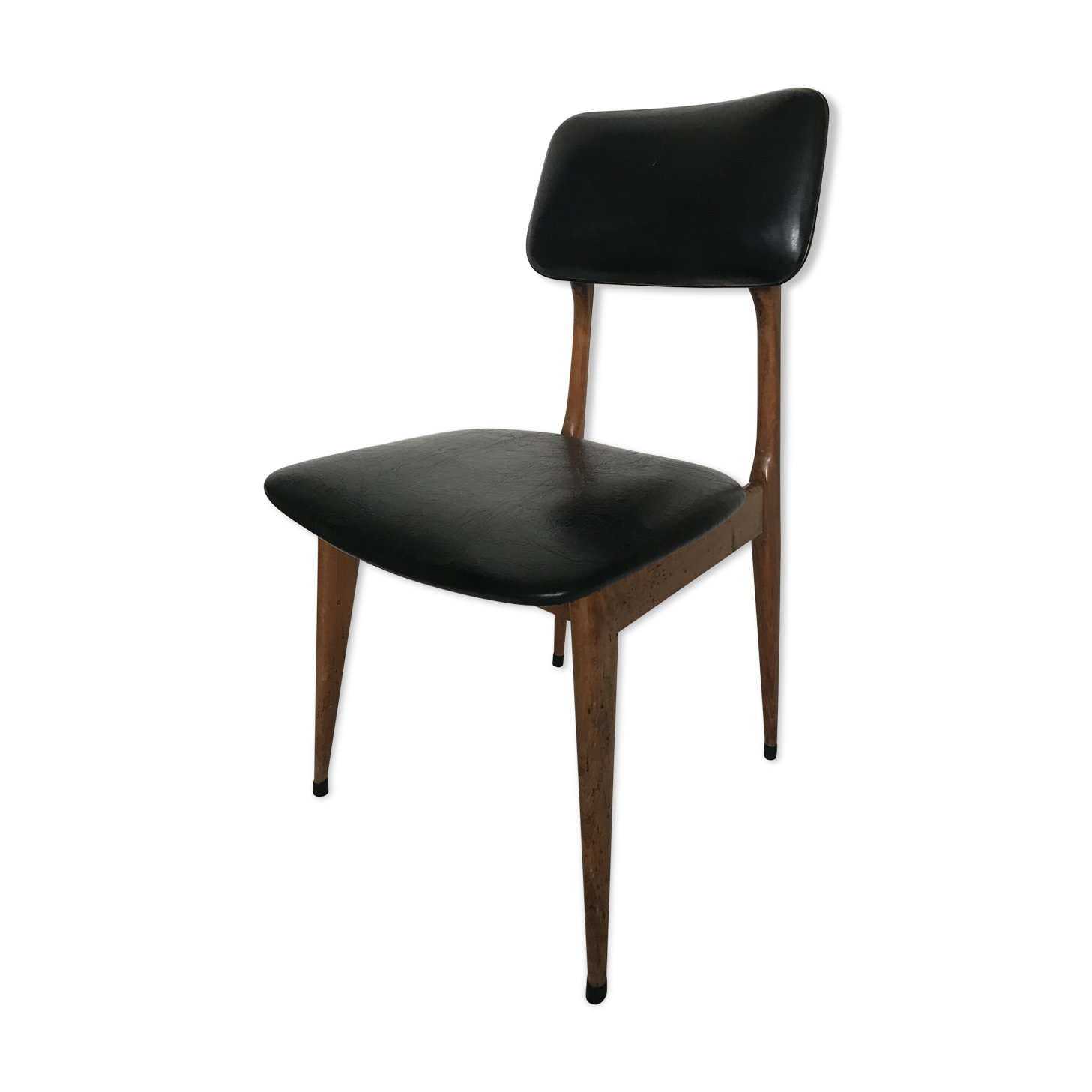 Chair in wood and leatherette