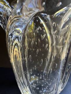 Large Schneider crystal vase
