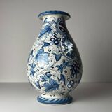 Large Blue Ceramic Vase by Ima for Montelupo Florentino, Italy, 1980s