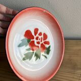 Enamelled dish vintage flowers