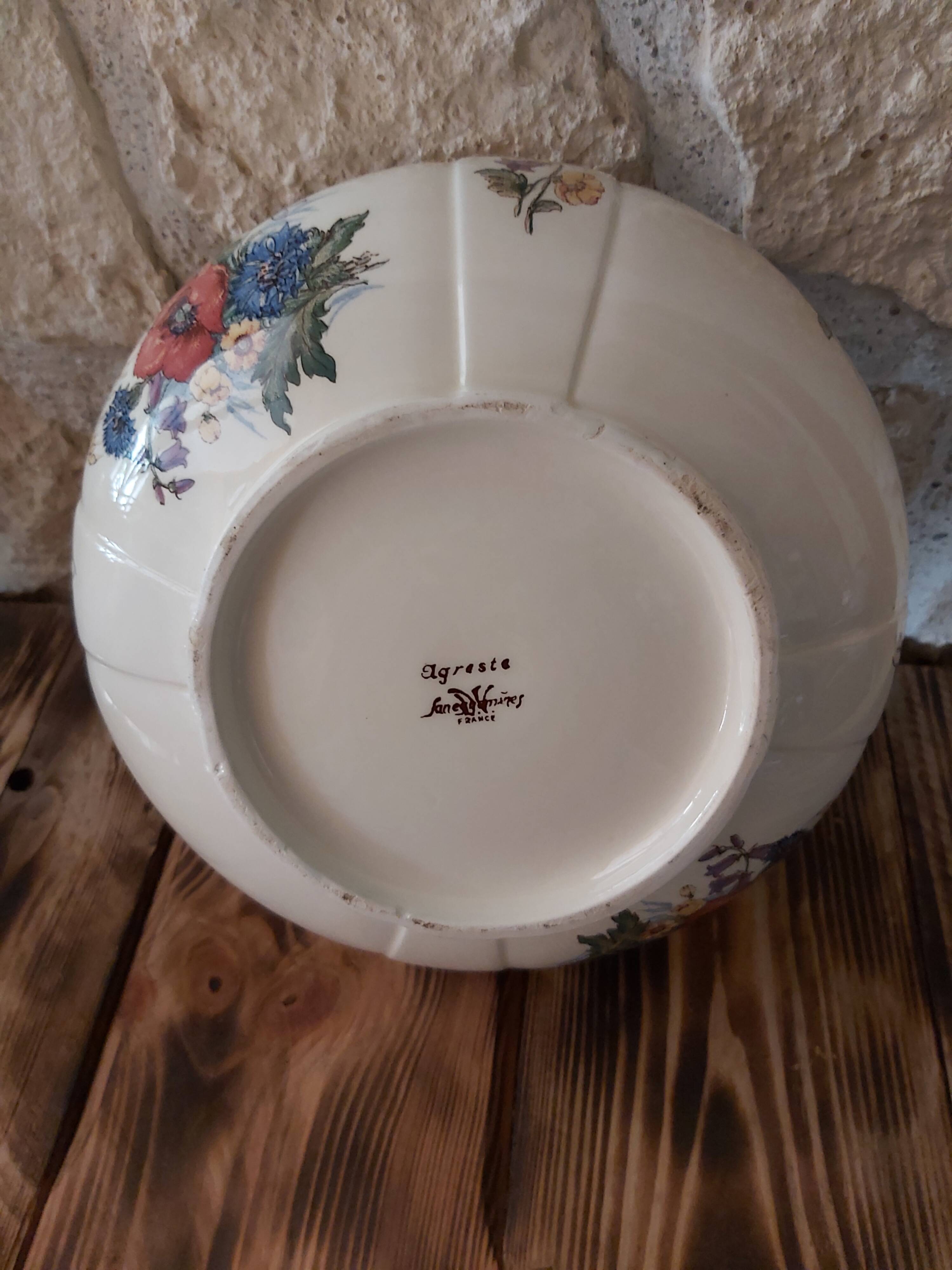 Salad bowl Sarreguemines model Agreste