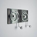 Paire de patères Space Age italiennes avec miroir Goffredo Reggiani des années.