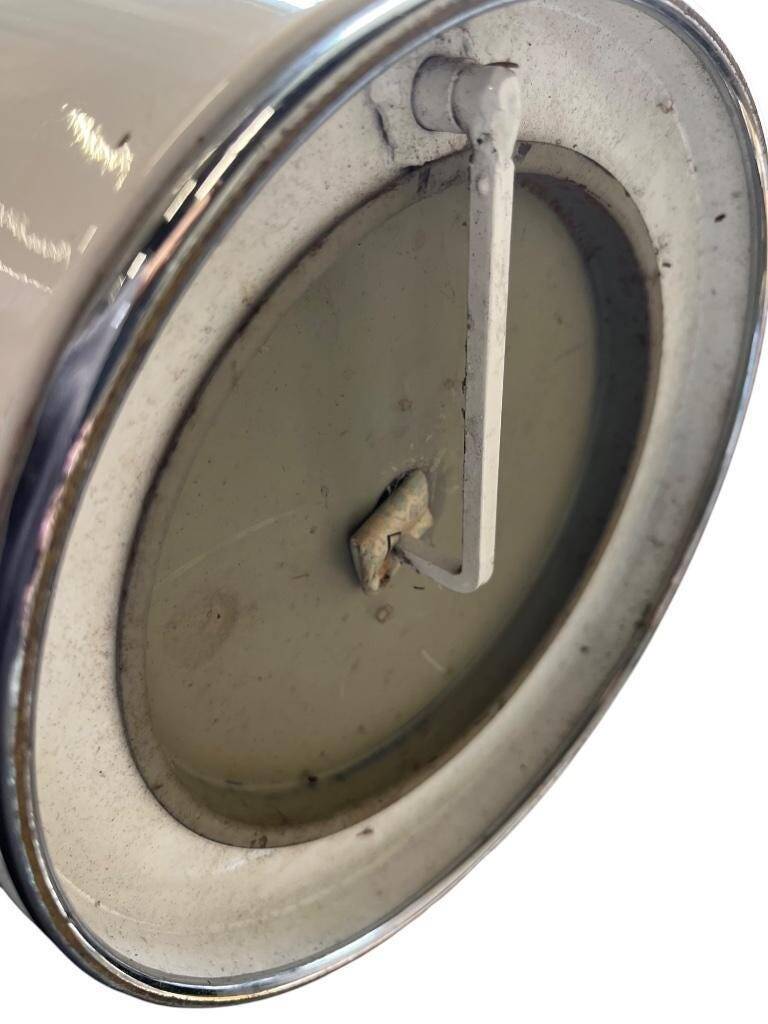 Vintage pedestal ashtray / floor ashtray with chrome accent