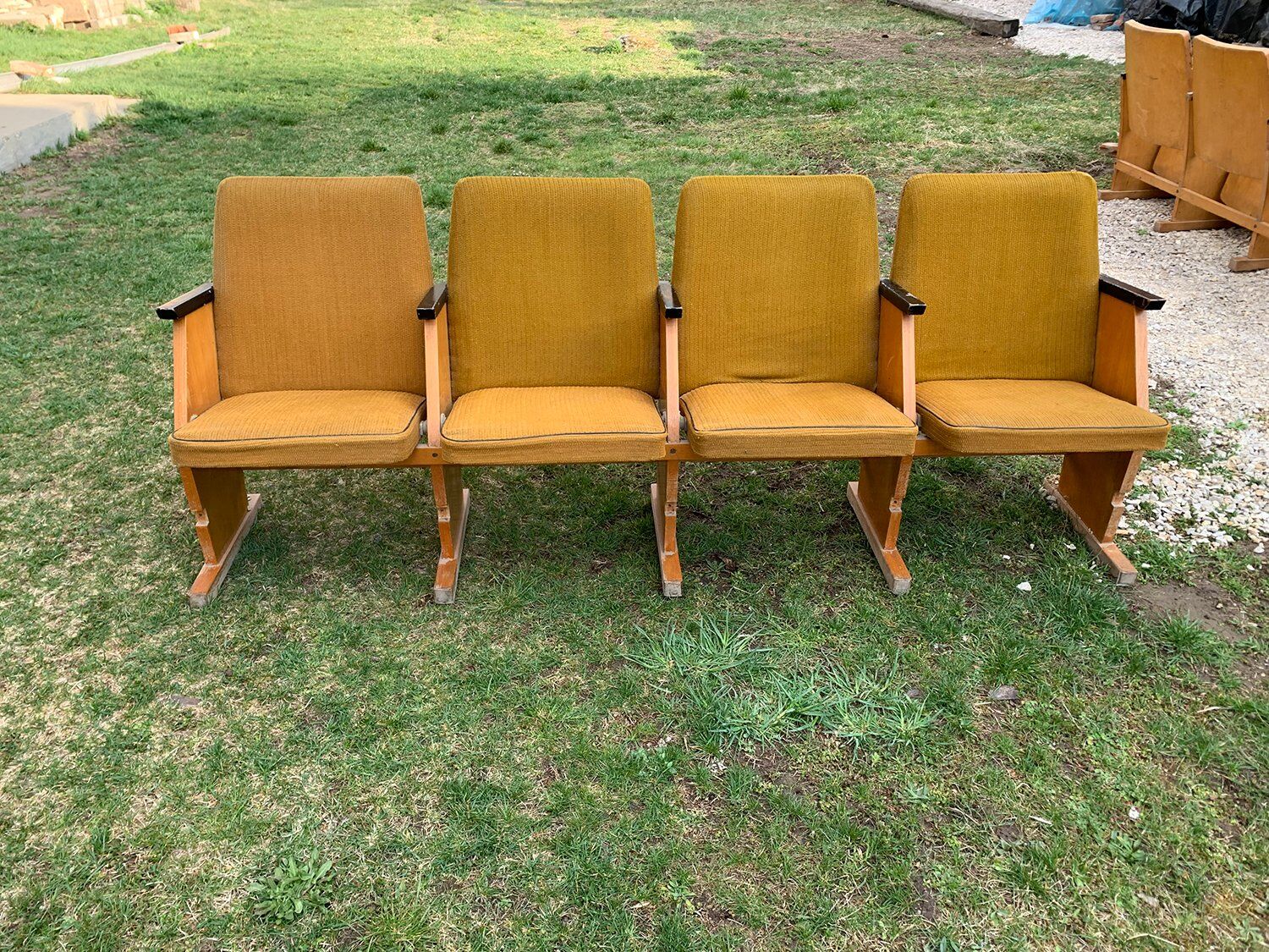 Mid-Century Hungarian Four-Seater Cinema Seats, 1950s