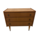 Chest of drawers 3 drawers vintage blond wood 60s