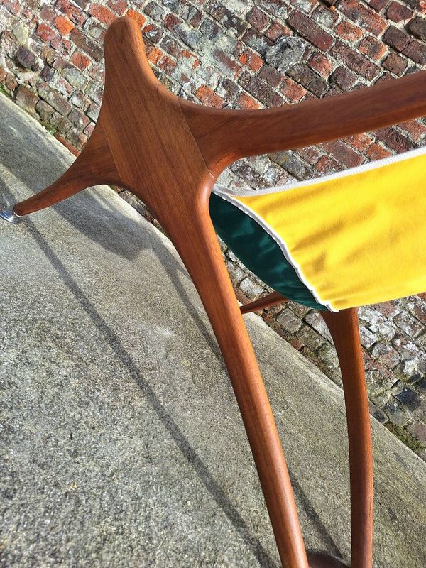 Fauteuil vintage, meuble siège de pont ancien