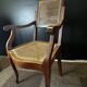 Fauteuil de coiffeur / barbier canné – dossier ajustable