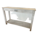 White patinated console