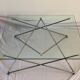 Vintage glass and chrome metal coffee table 1960