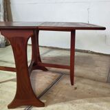 Vintage Scandinavian teak drop-leaf table, modular, 1960s.