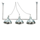 A.L.F. Firenze Italian Industrial Three-Light Chandelier, 1970s
