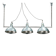 A.L.F. Firenze Italian Industrial Three-Light Chandelier, 1970s