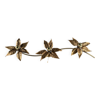 Wall lamp with three flowers by Willy Daro, Belgium, 1970s