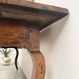 19th century walnut drapery table 2m1