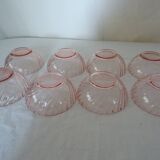 8 cups ARCOROC ROSALINE vintage twisted pink 358112