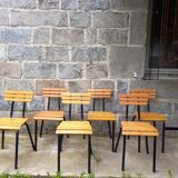 Slatted chairs 50s