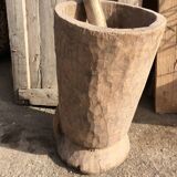 ANCIENT AFRICAN WOODEN MORTAR AND PESTLE 2
